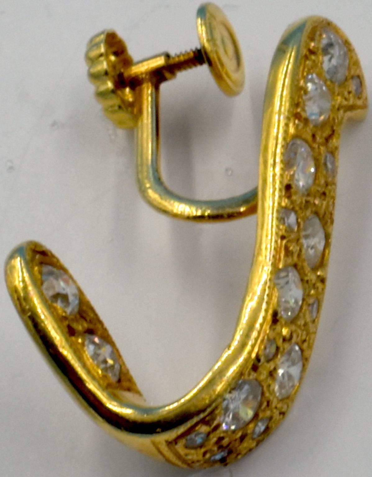 14 Karat Gold and Diamond Earrings 5