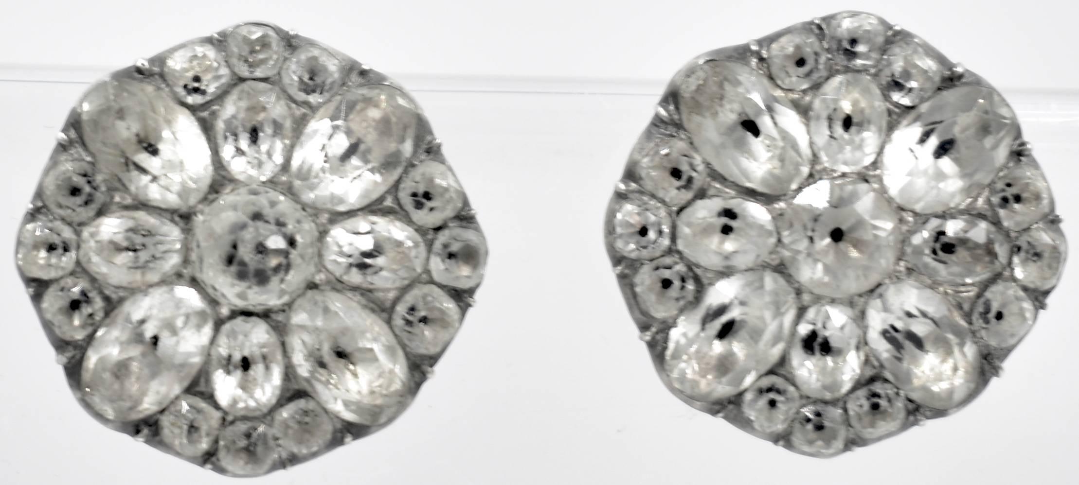 Women's Antique Paste Cluster Earrings