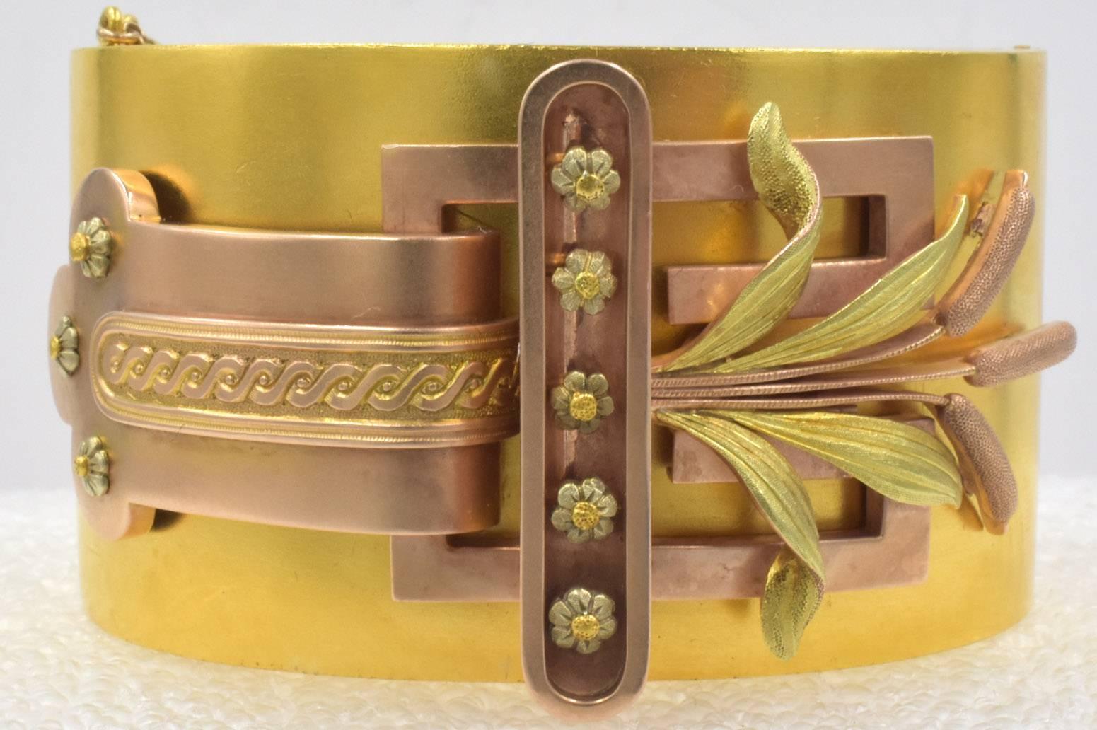 Victorian Antique Two Color Gold Bracelet