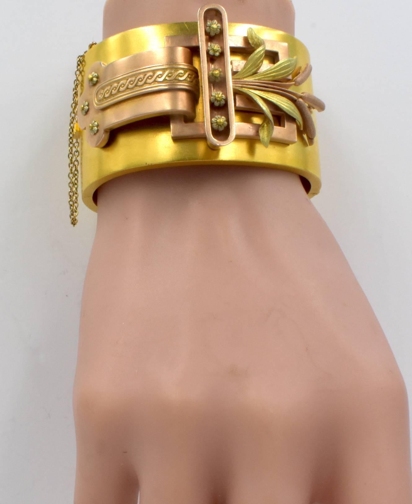 Antique Two Color Gold Bracelet 5