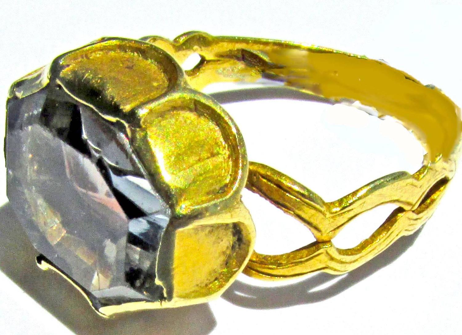 Rock Crystal Ring Steel main image 1