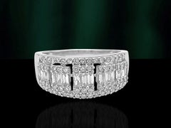Vintage 1.35 Carat Diamond in 14k White Gold Engagement Ring