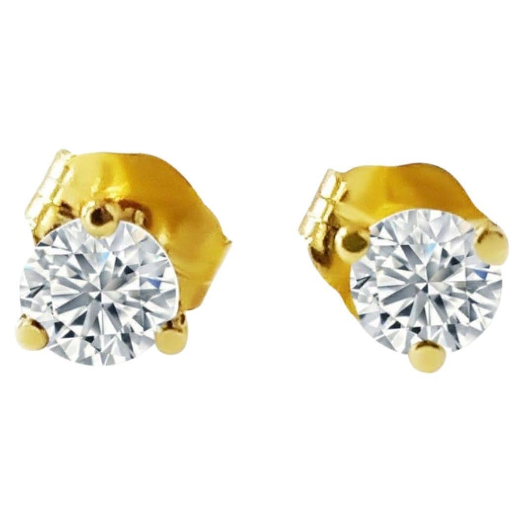 0.40 Carat Diamond Solitaire Single Stud Earring Signed T and CO