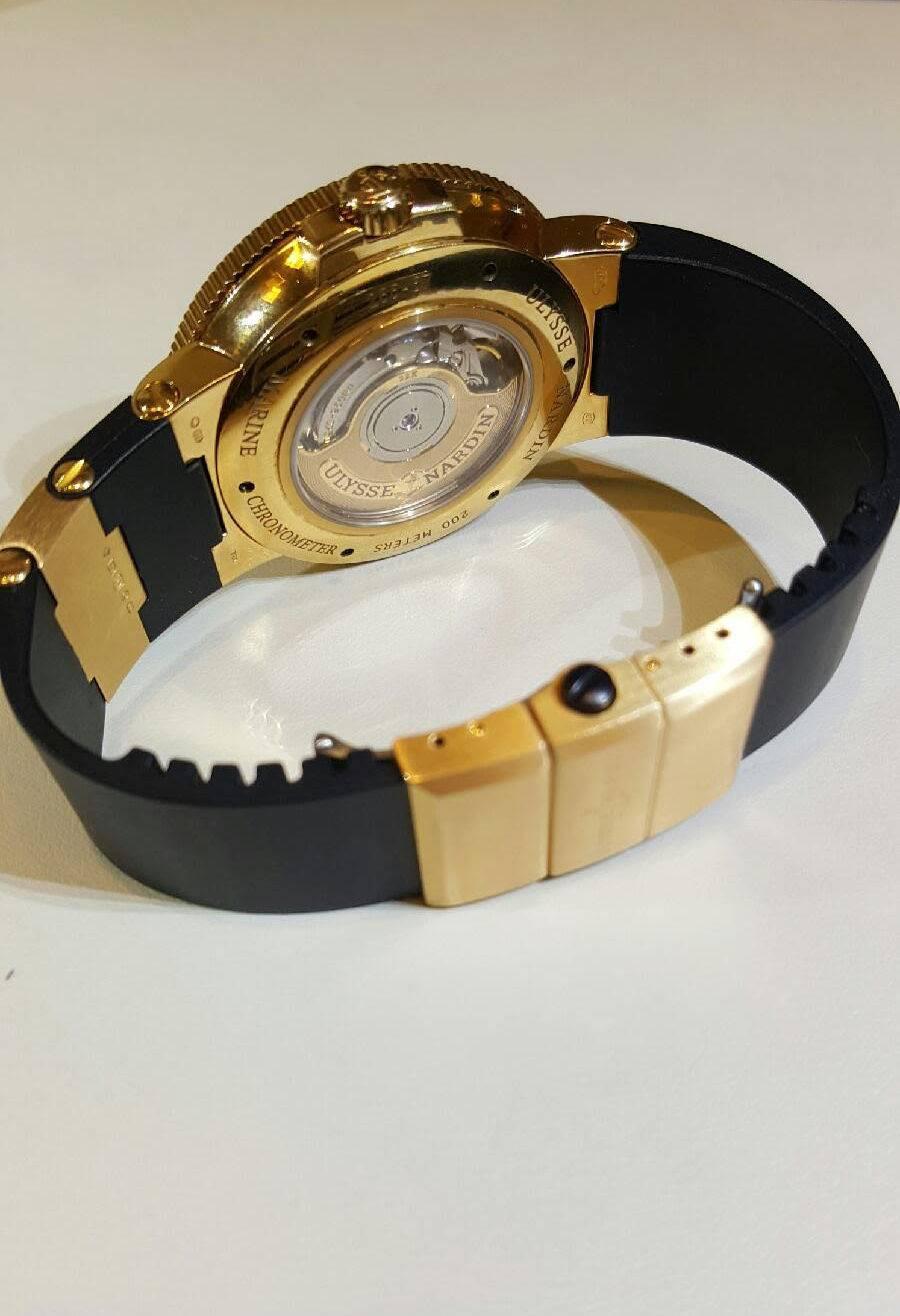 Ulysse Nardin Rose Gold Le Locle Suisse Chronometer Automatic Wristwatch In Excellent Condition In Columbia, MO