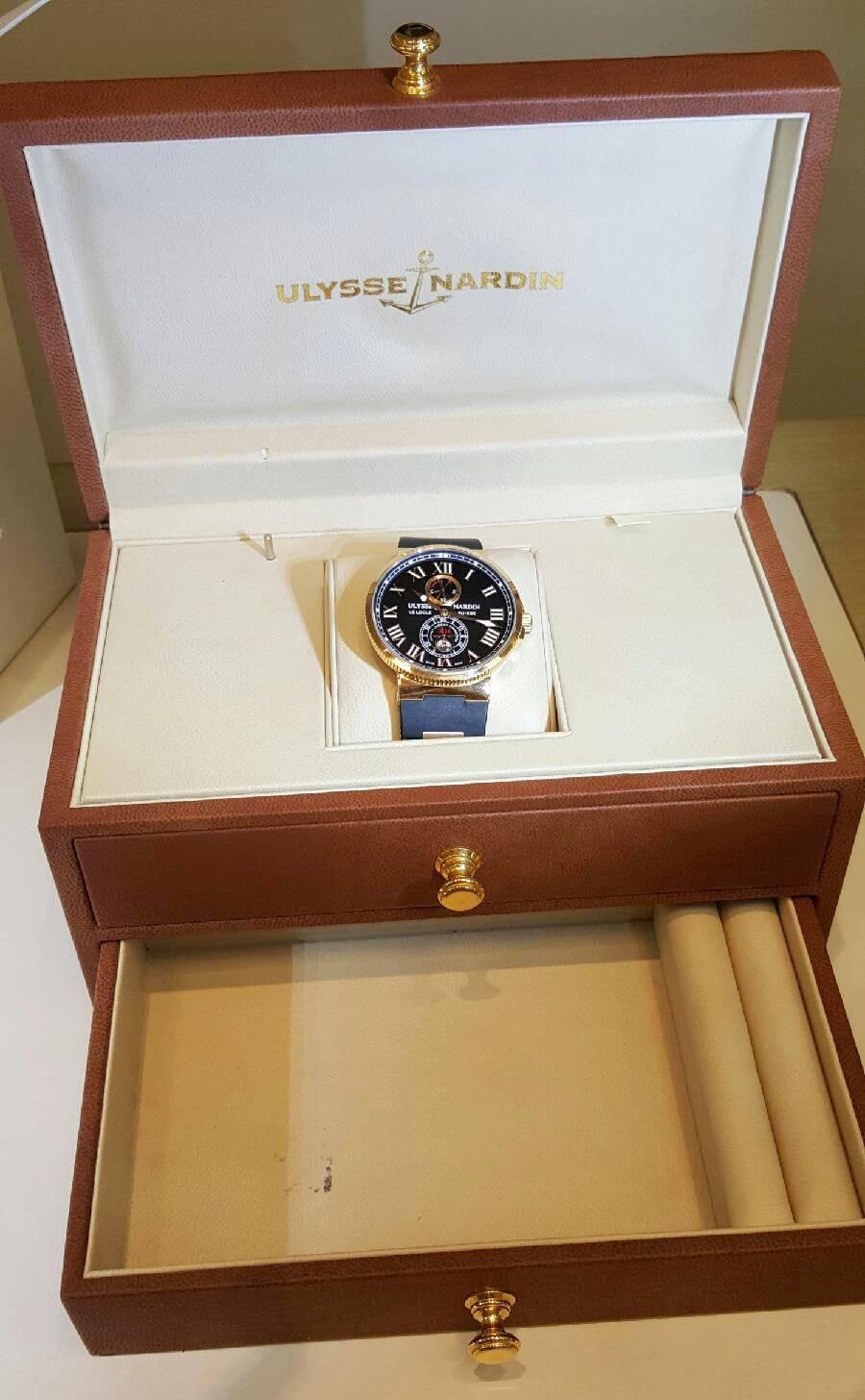 Men's Ulysse Nardin Rose Gold Le Locle Suisse Chronometer Automatic Wristwatch