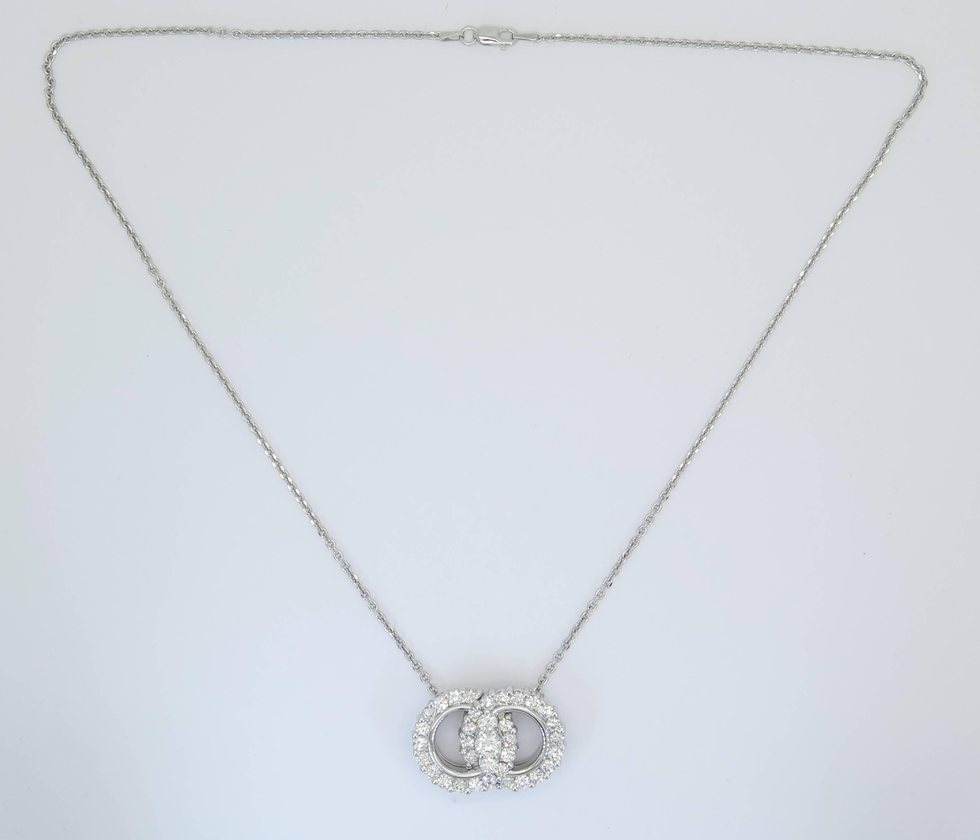 Dangler Studios Marriage Symbol Diamond Gold Unity Pendant For Sale 2