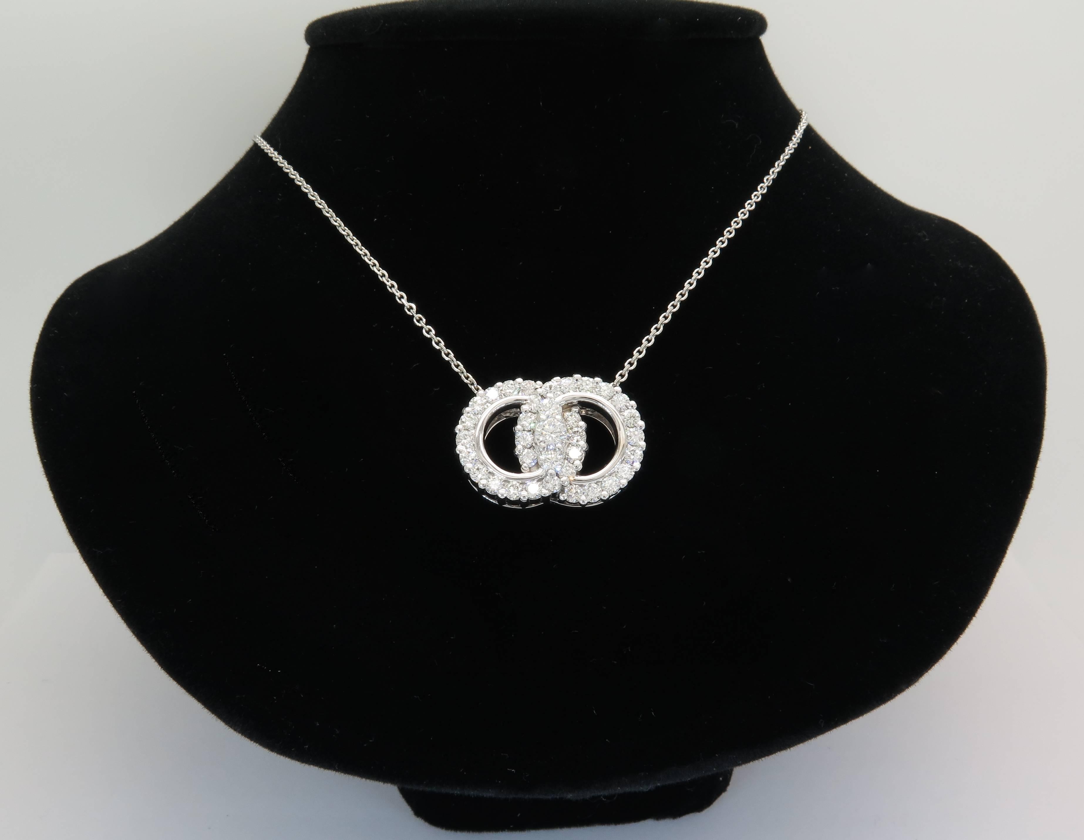 Dangler Studios Marriage Symbol Diamond Gold Unity Pendant For Sale 3