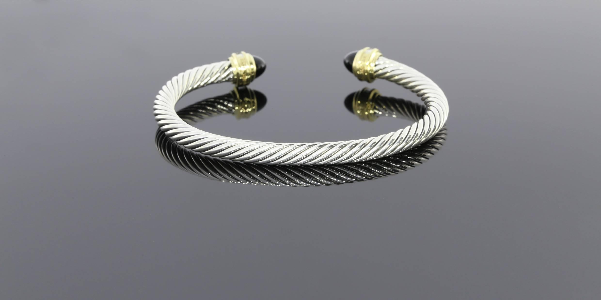 david yurman black onyx bracelet with diamonds