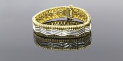 Michael Bondanza Rare Gold Platinum Signature Heat Wave Bracelet