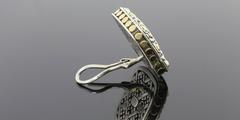 John Hardy Silver Gold Large Cushion Jaisalmer Dot Clip-On Earrings