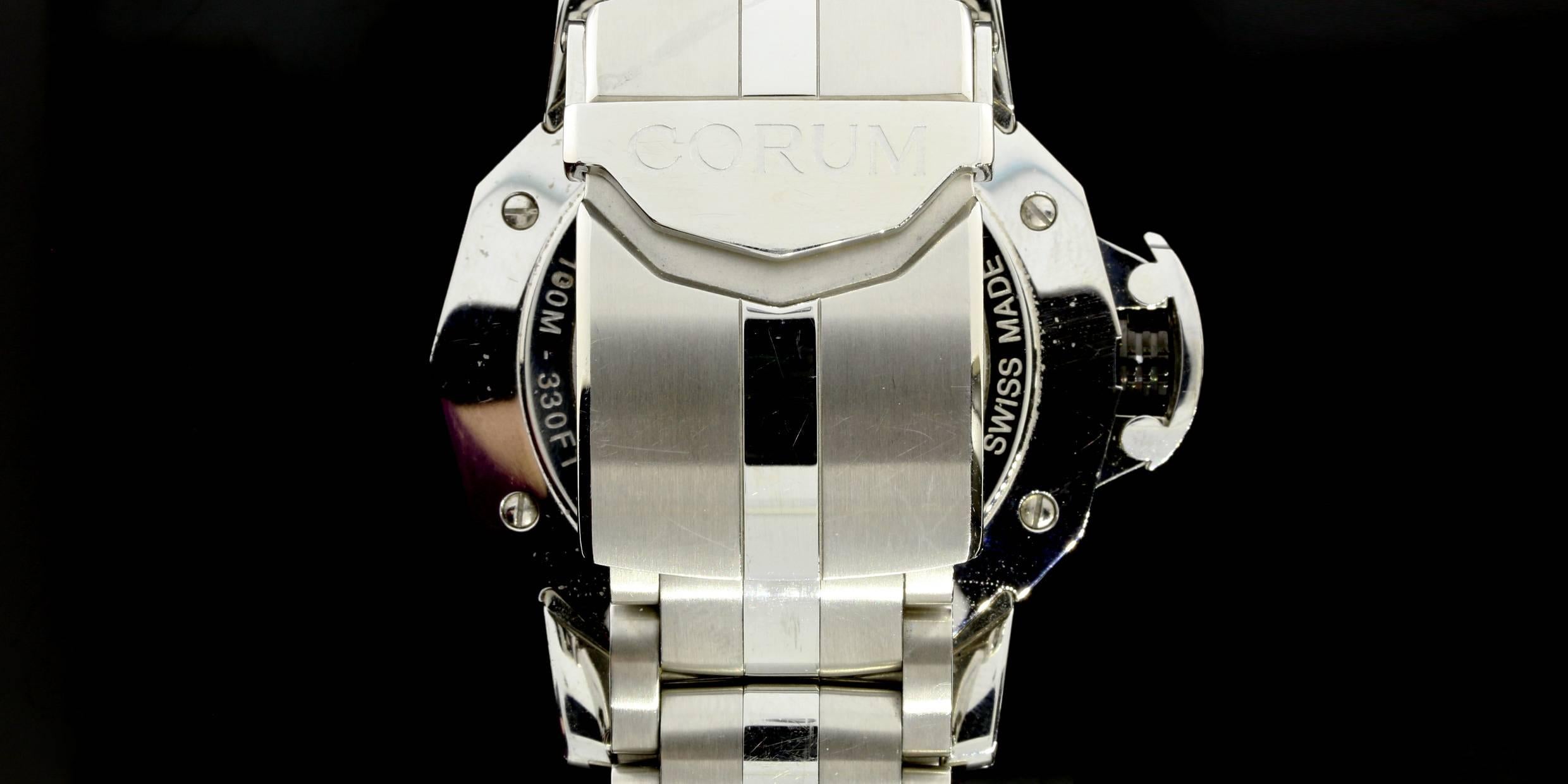 Corum Stainless Steel Admiral's Cup Trophy Automatic Wristwatch Ref 082.830.20 In Excellent Condition In Columbia, MO