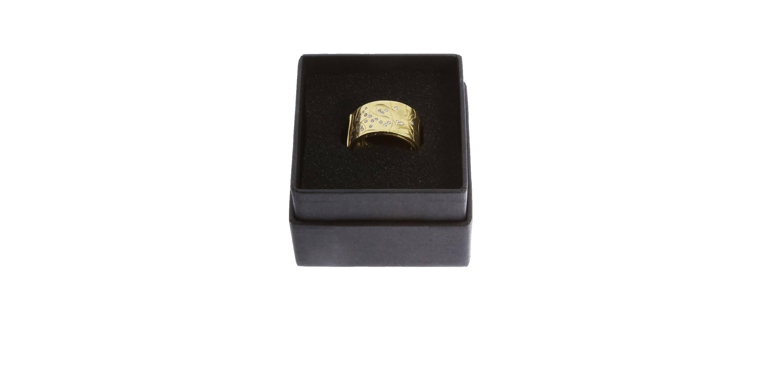 Norbert Muerrle Very Rare Diamond Gold Recrolie Band Ring 1