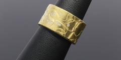 Norbert Muerrle Very Rare Diamond Gold Recrolie Band Ring