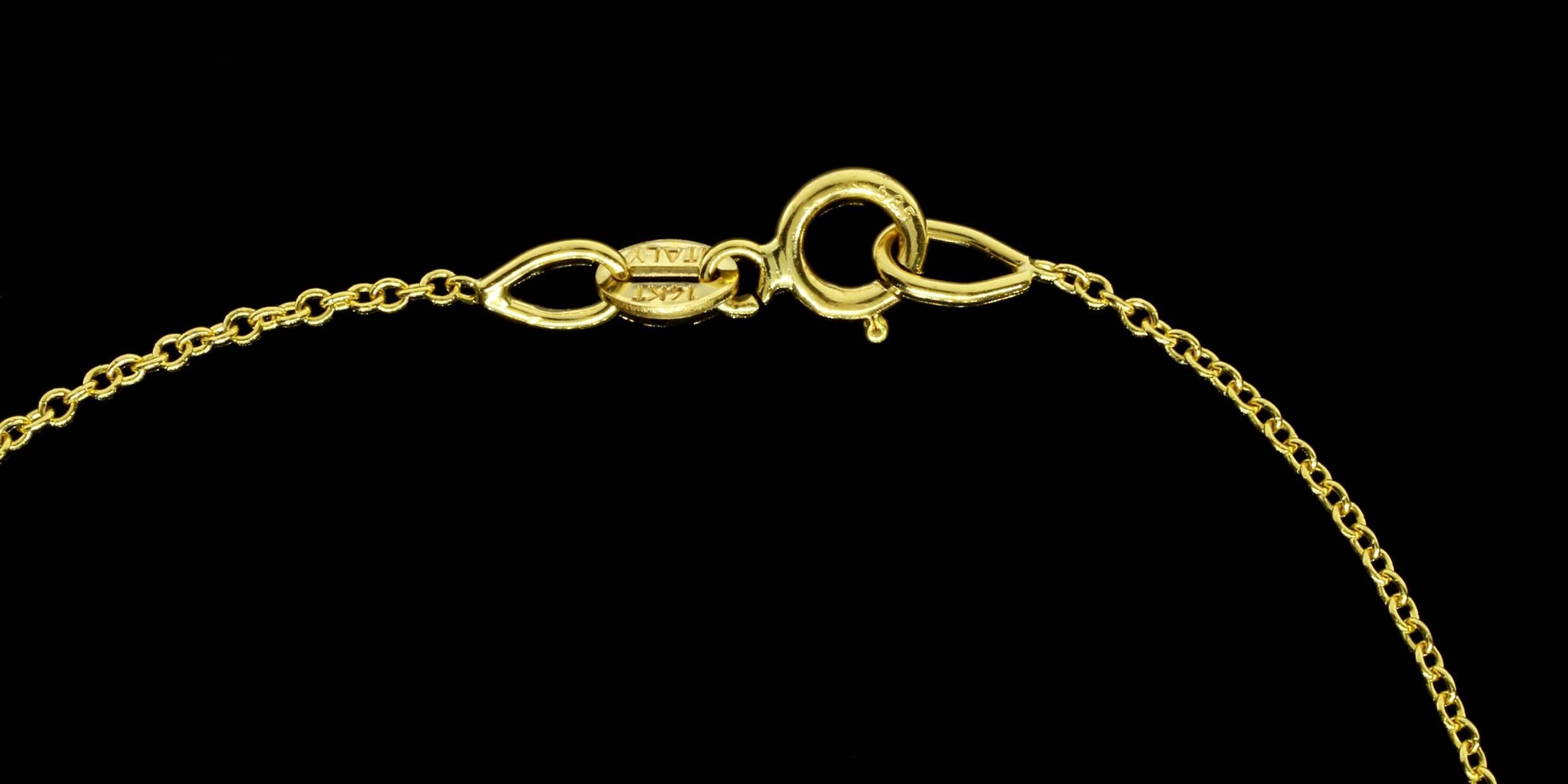 Women's .50 Carat Round Diamond Gold Ladder Pendant Necklace