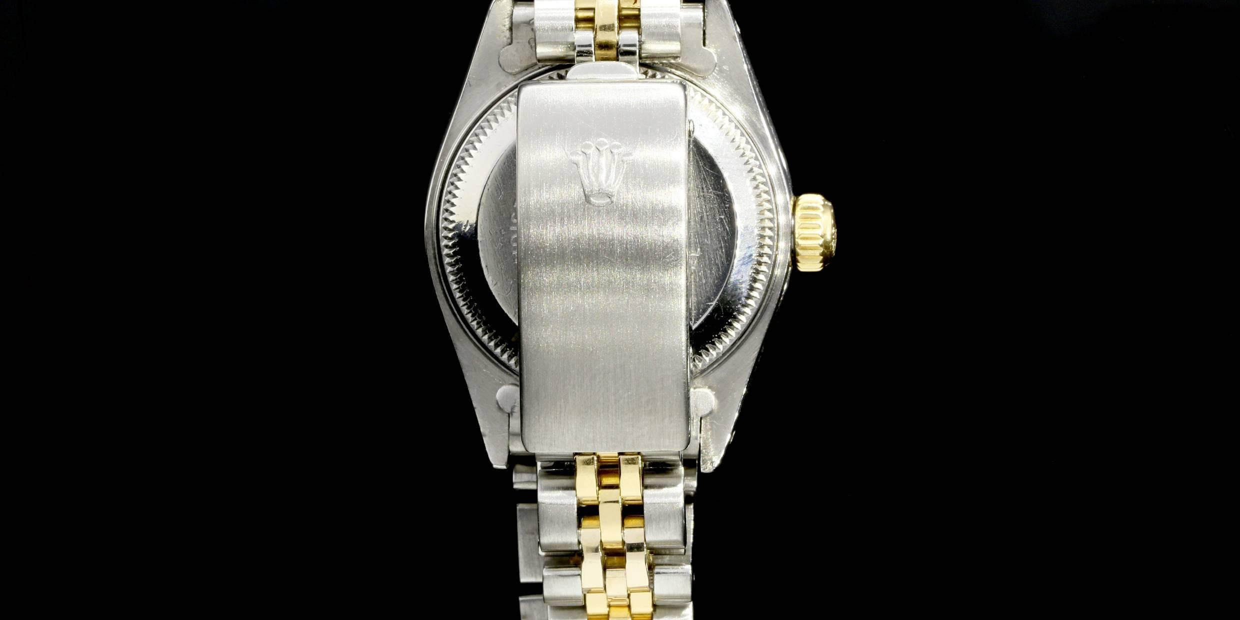 Women's Rolex Ladies Yellow Gold Stainless Steel Oyster Datejust Wristwatch