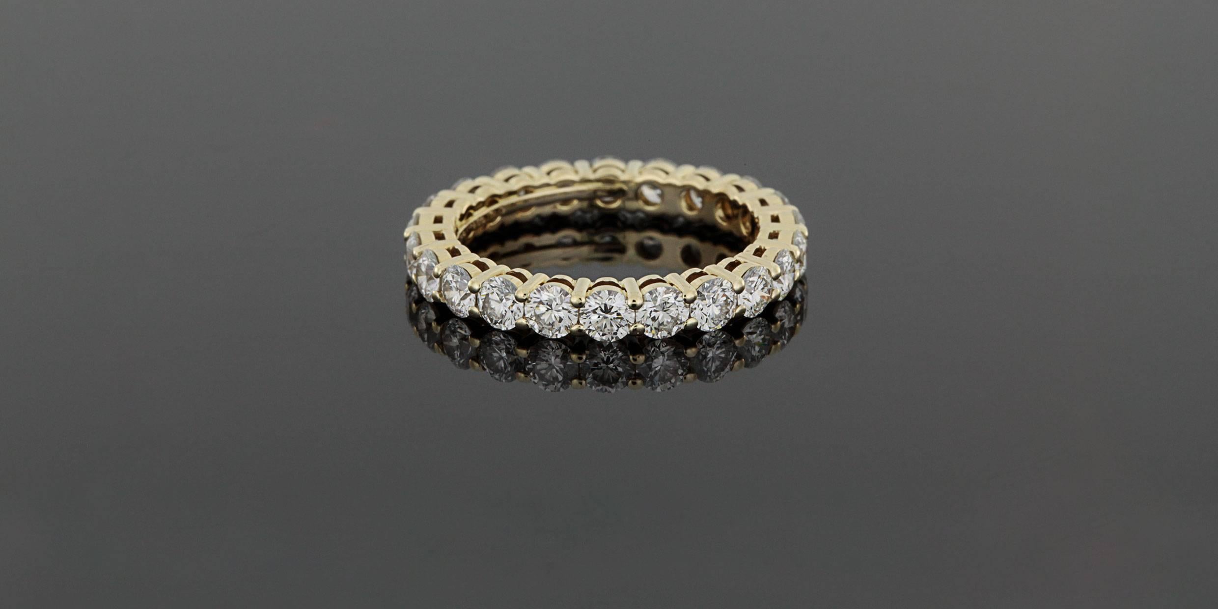 TIffany & Co. 1.76 Carats Diamonds Gold Eternity Band Ring In Excellent Condition In Columbia, MO