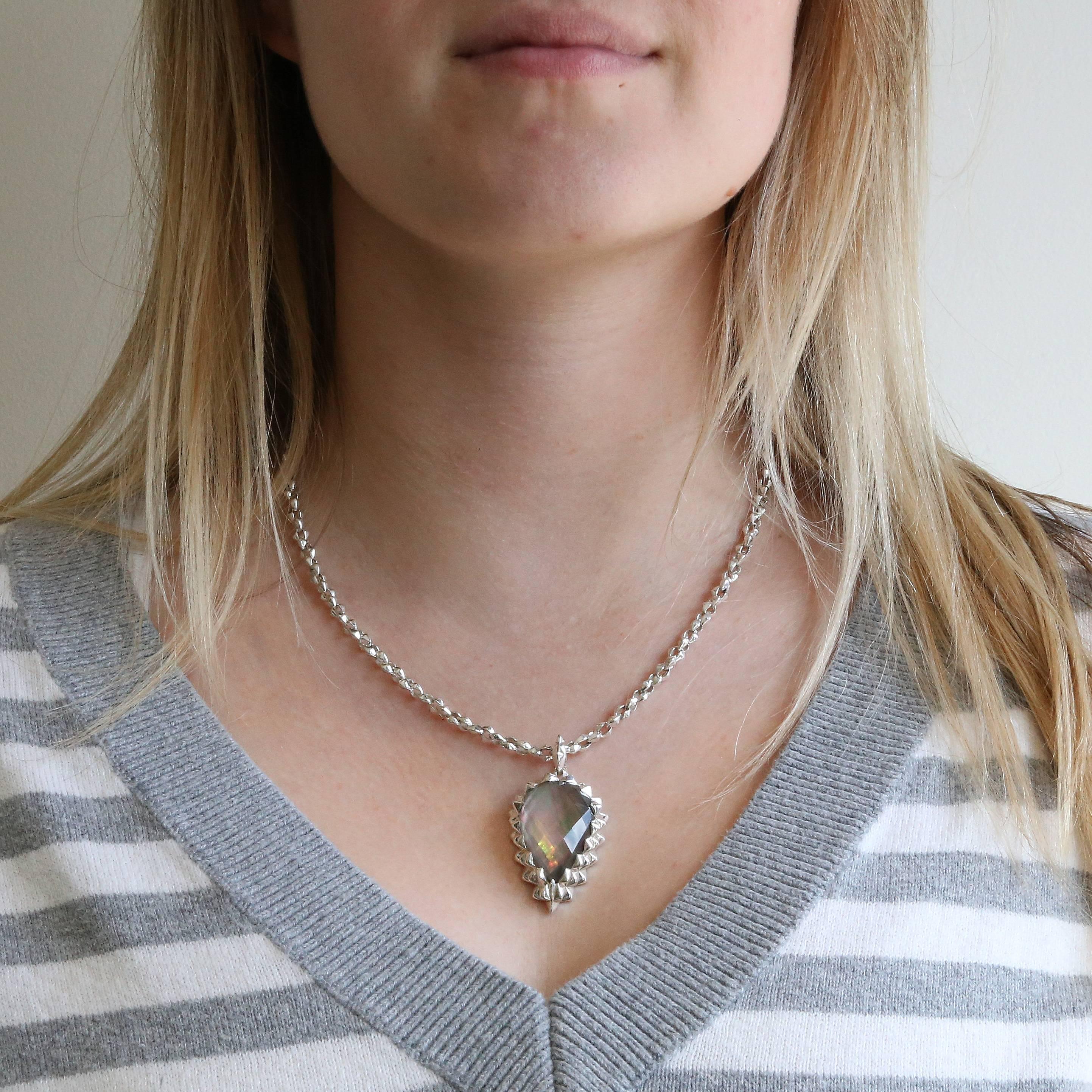 Stephen Webster Superstud Black Mother-of-Pearl Doublet Anhänger Halskette 1