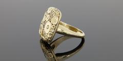 Alex Sepkus Diamond Gold "Candy" Cushion Shaped Ring
