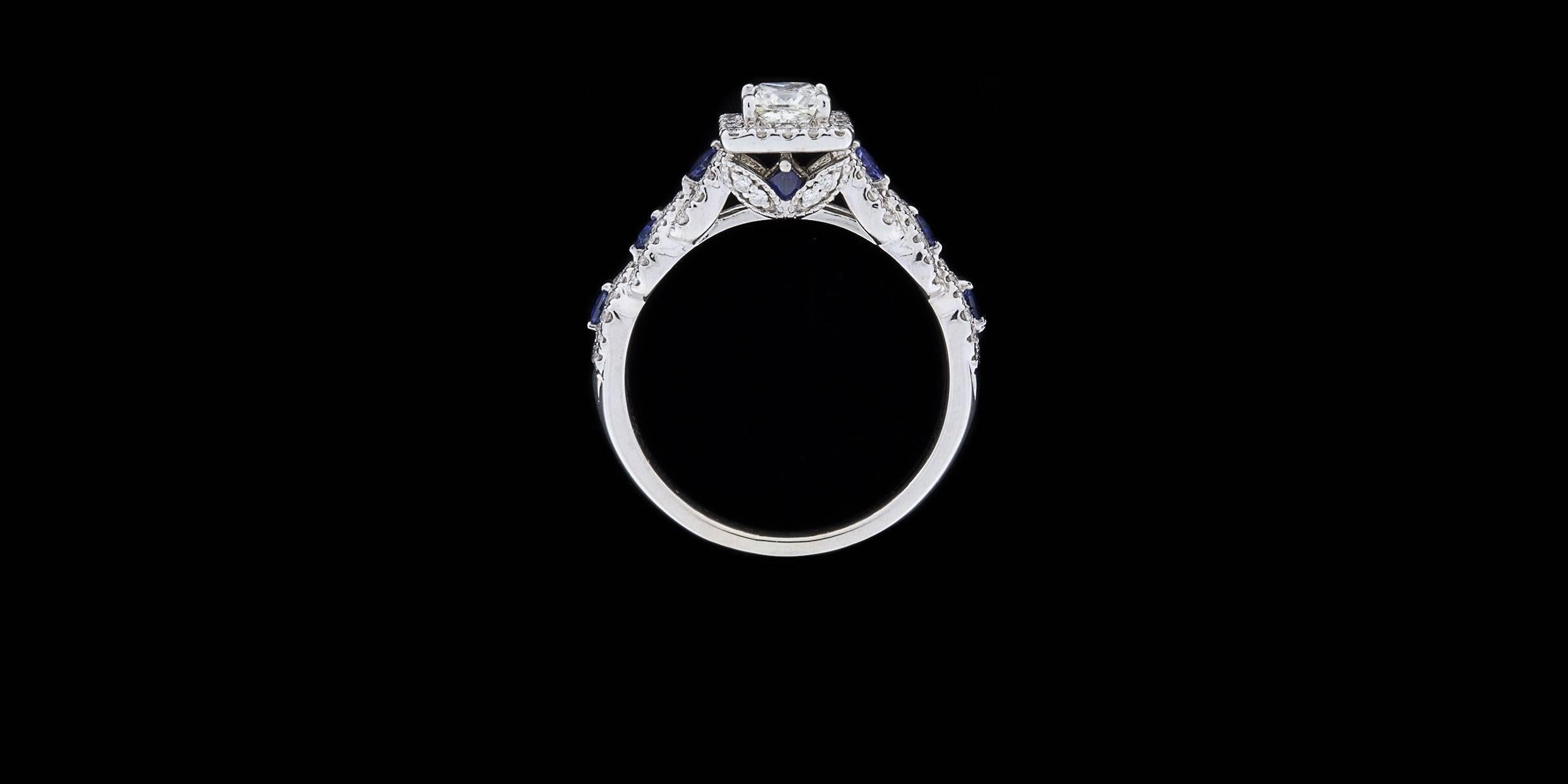 vera wang engagement rings with blue sapphire