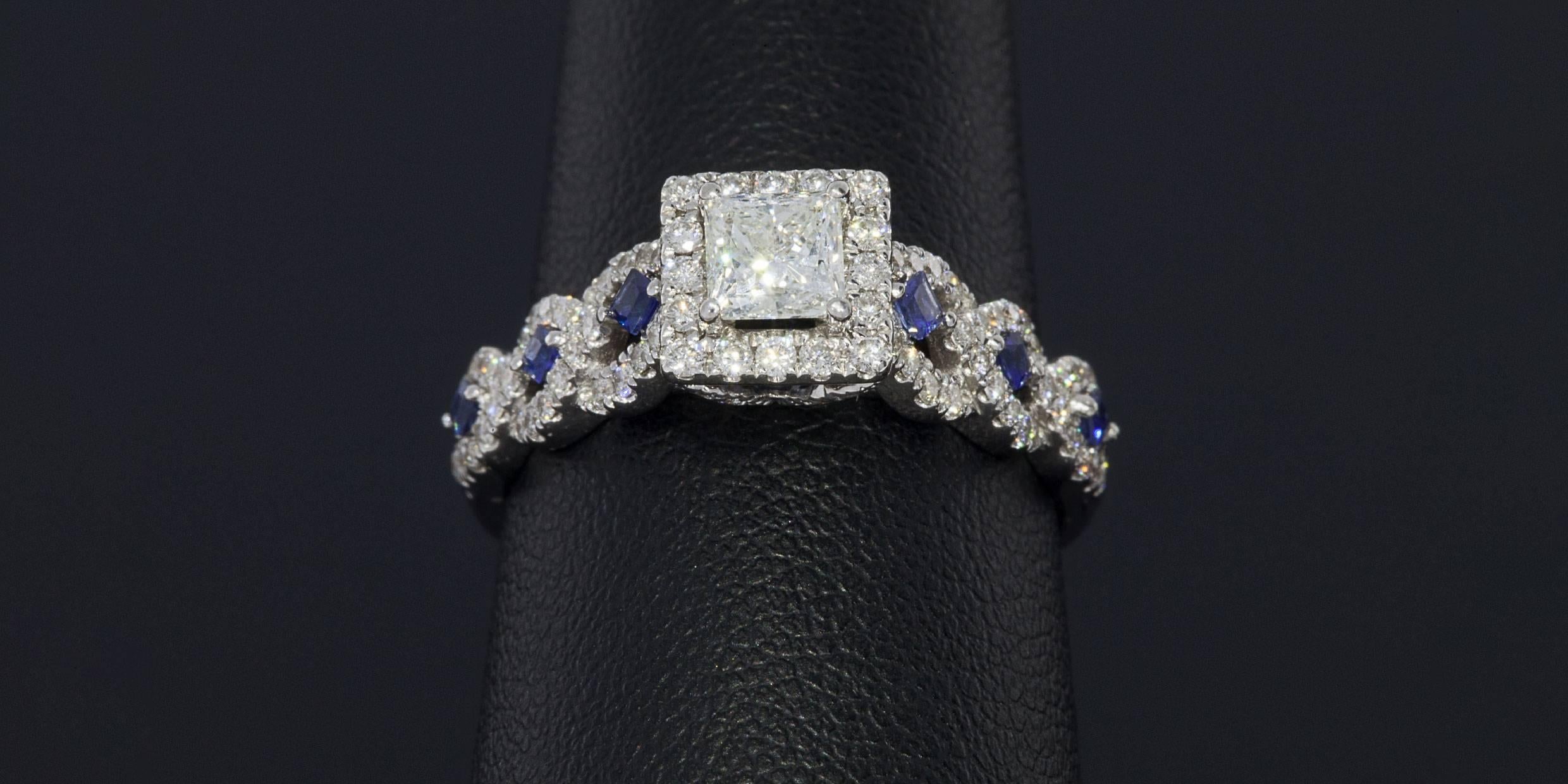 vera wang engagement ring blue sapphire