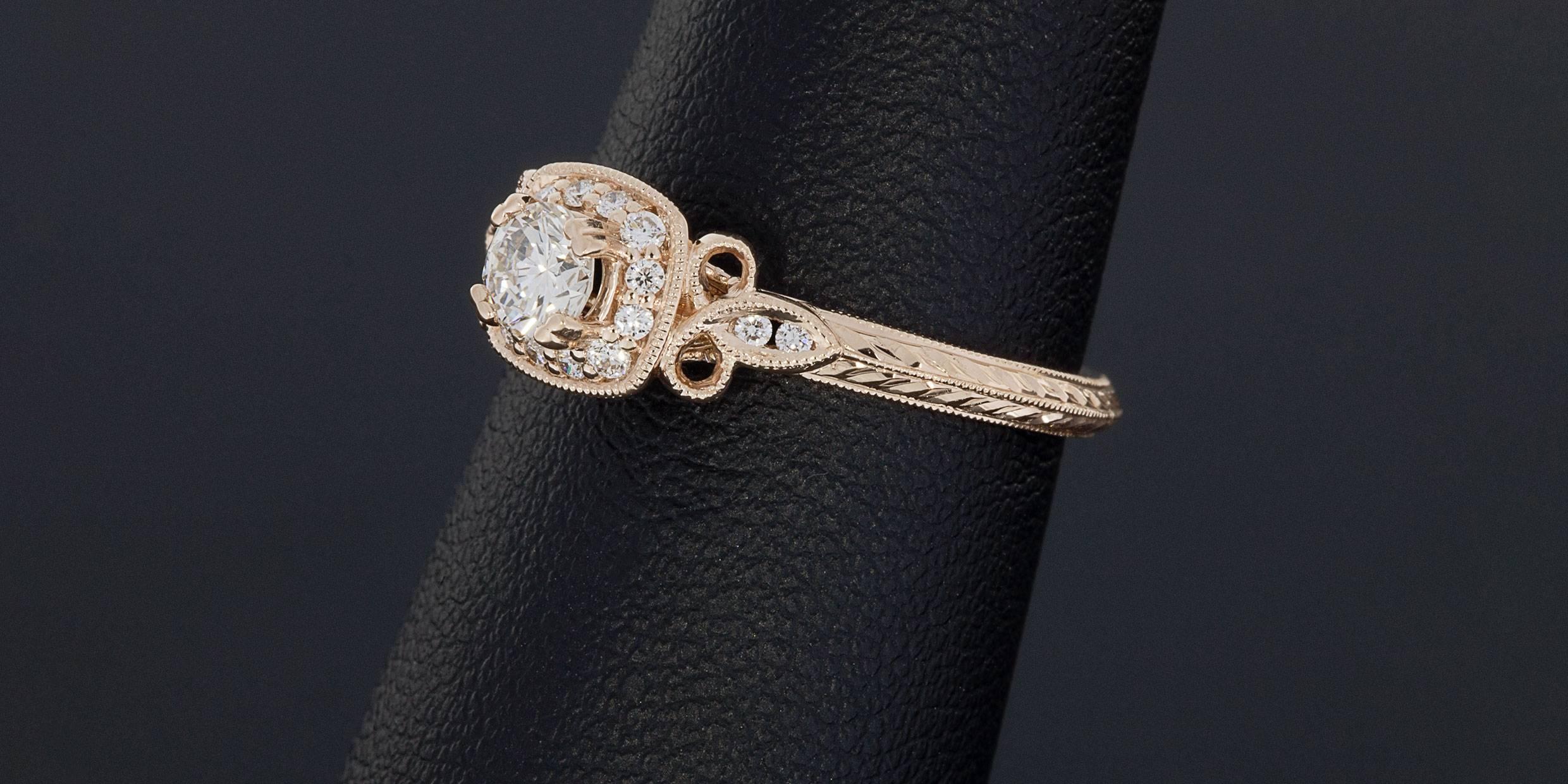 .42 Carats Diamonds Gold Halo Engagement Ring 2