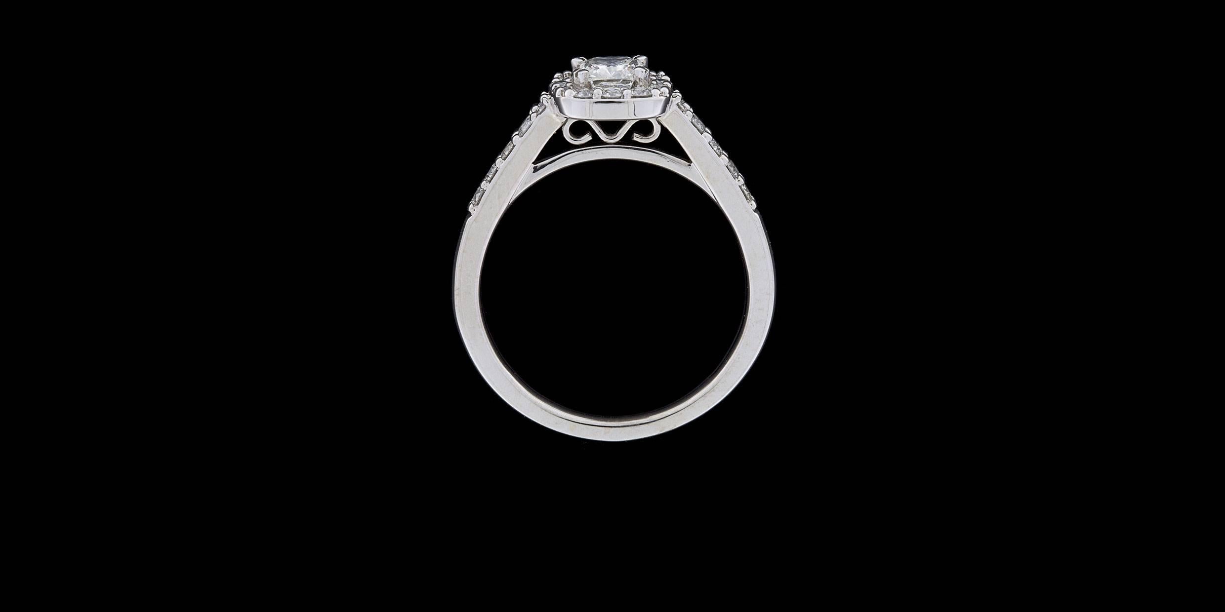 .50ct cushion diamond engagement ring