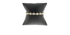 Sonia B Unique Two Tone Gold Diamond Flexible Bangle Bracelet with Scroll Design