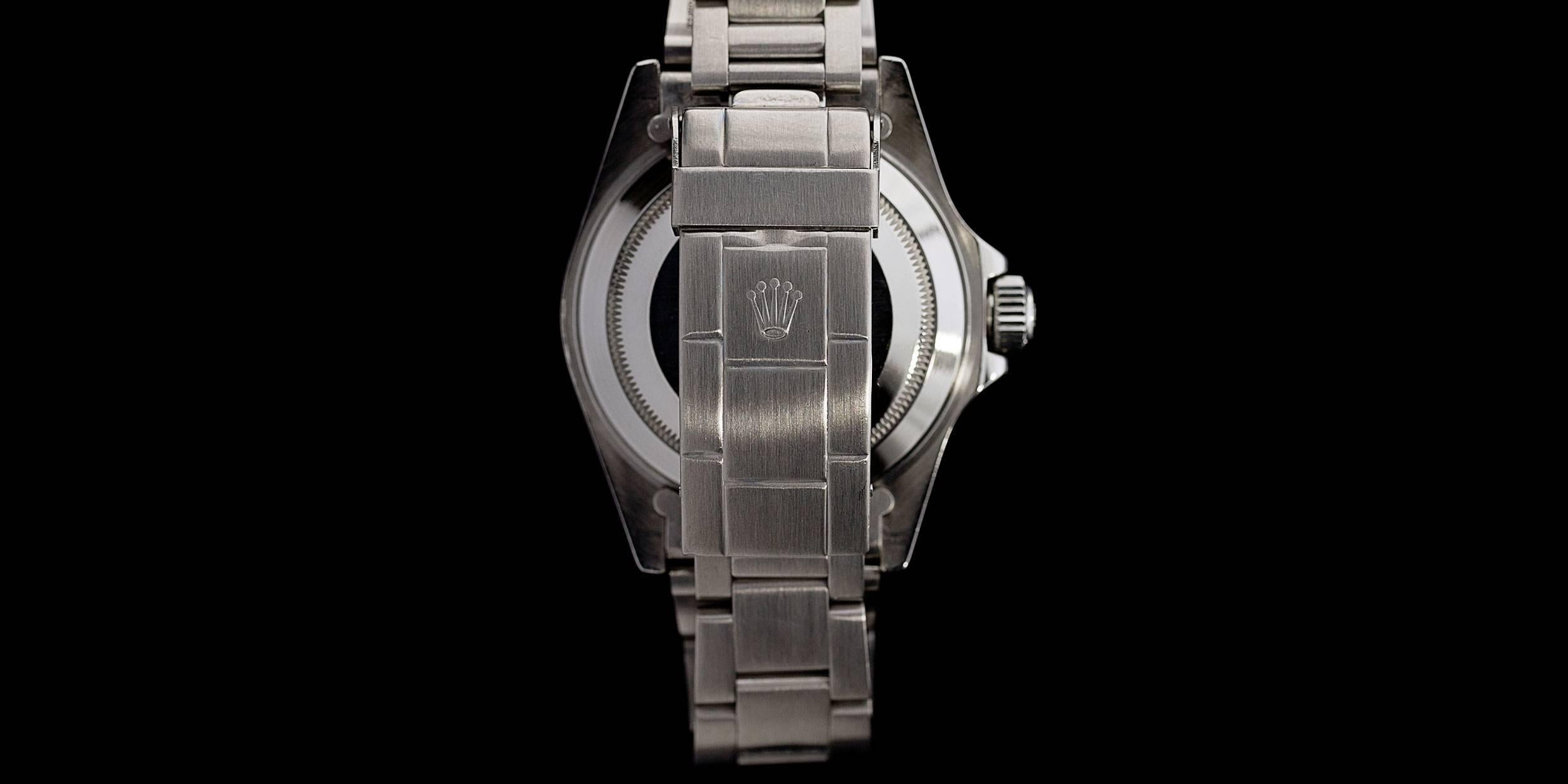 Men's Rolex Stainless Steel Submariner Black Dial Wristwatch Ref #16610