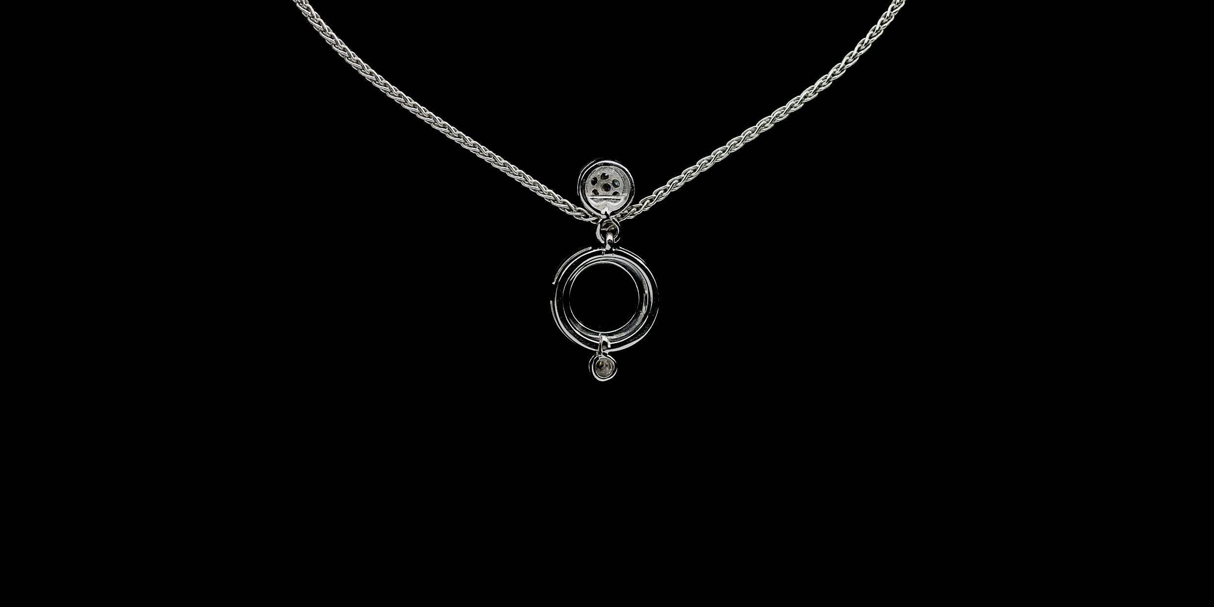 Women's Antonini  Alaskan Pave Diamond Circles Pendant Necklace
