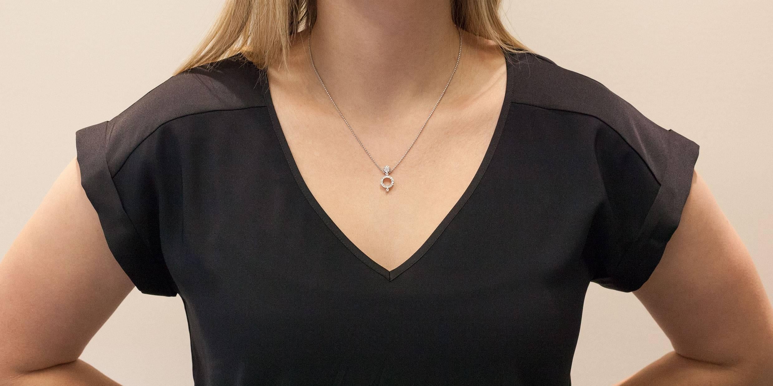 Antonini  Alaskan Pave Diamond Circles Pendant Necklace 3