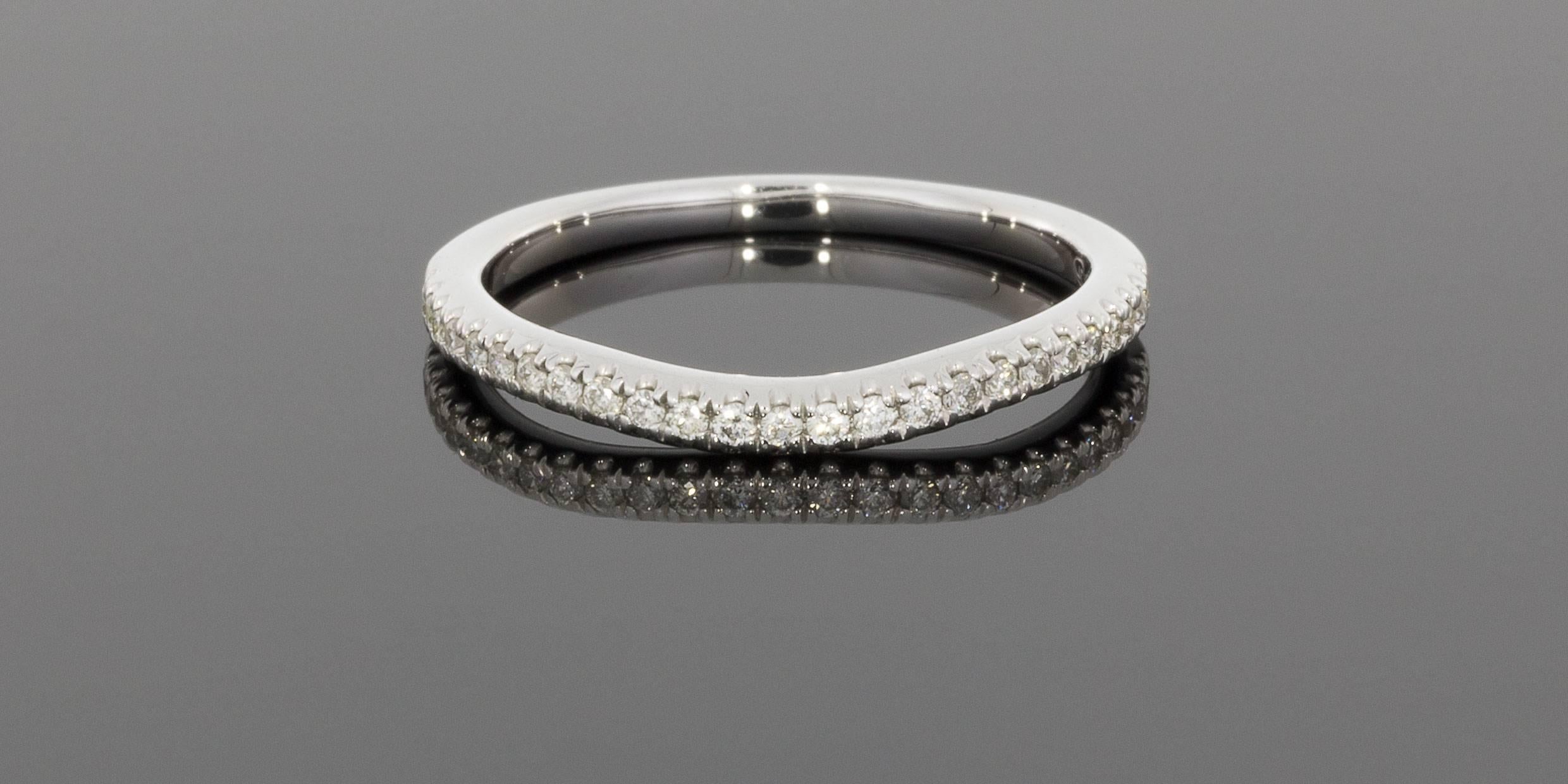 White Gold Round Diamond Halo Split Shank Engagement & Wedding Ring Set 4