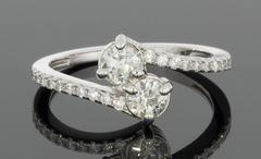 Round Diamond "Forever Us" 2-Stone Bypass Engagement Ring