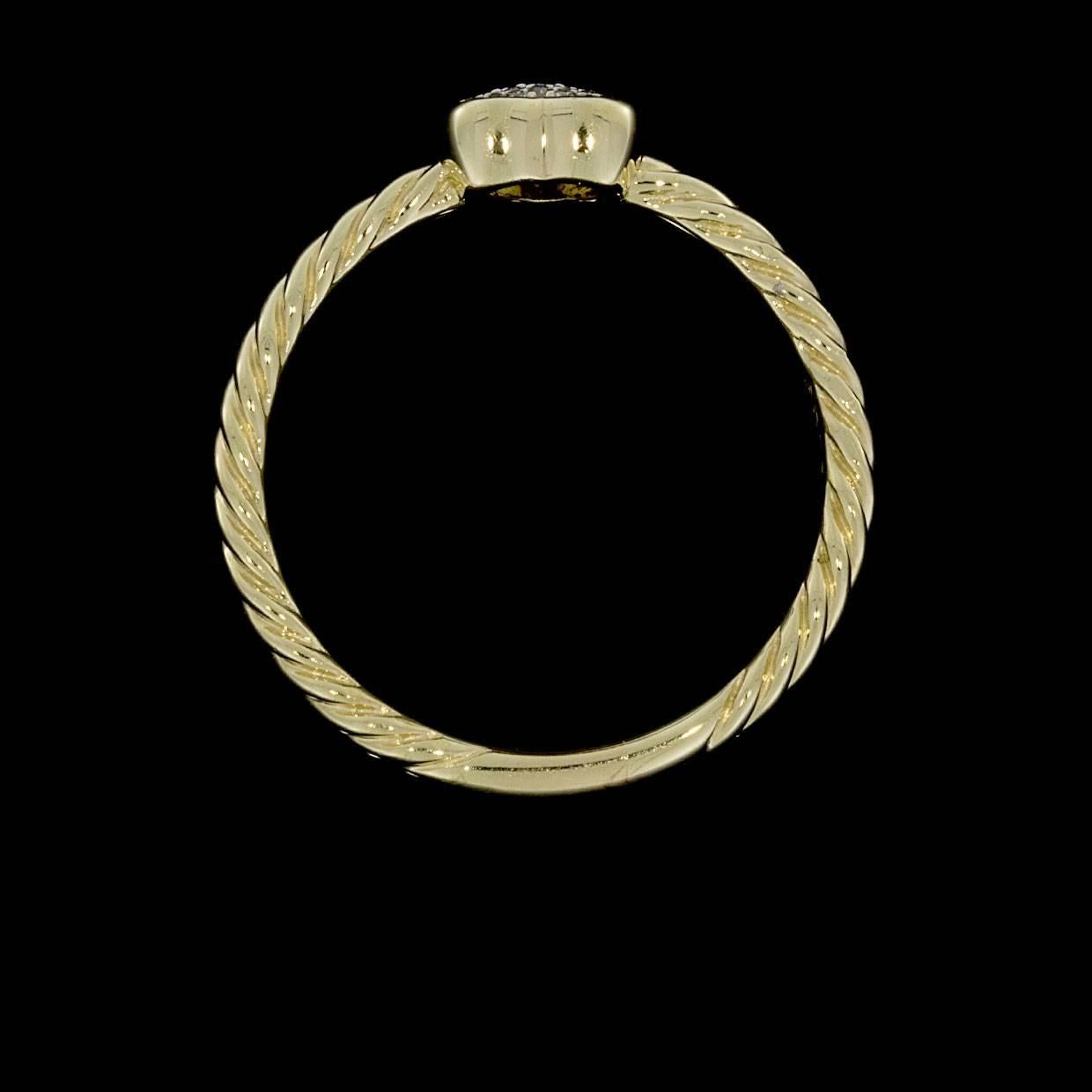 petite x ring with 18k yellow gold