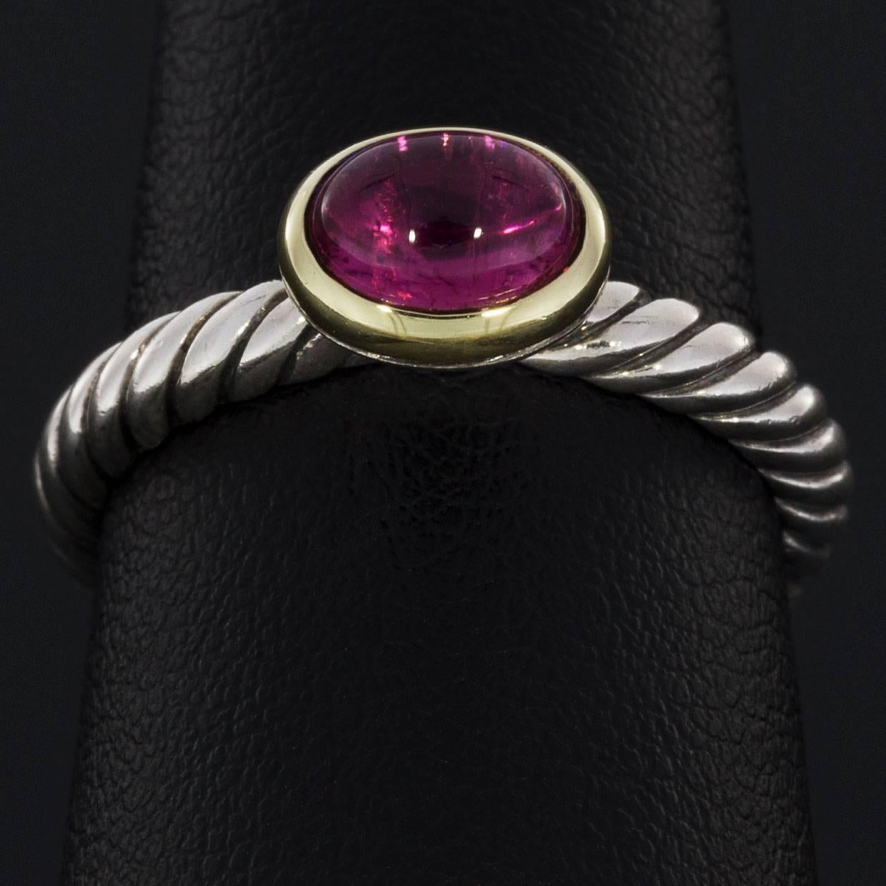 Oval Cut David Yurman Pink Tourmaline Color Classics Stack Ring