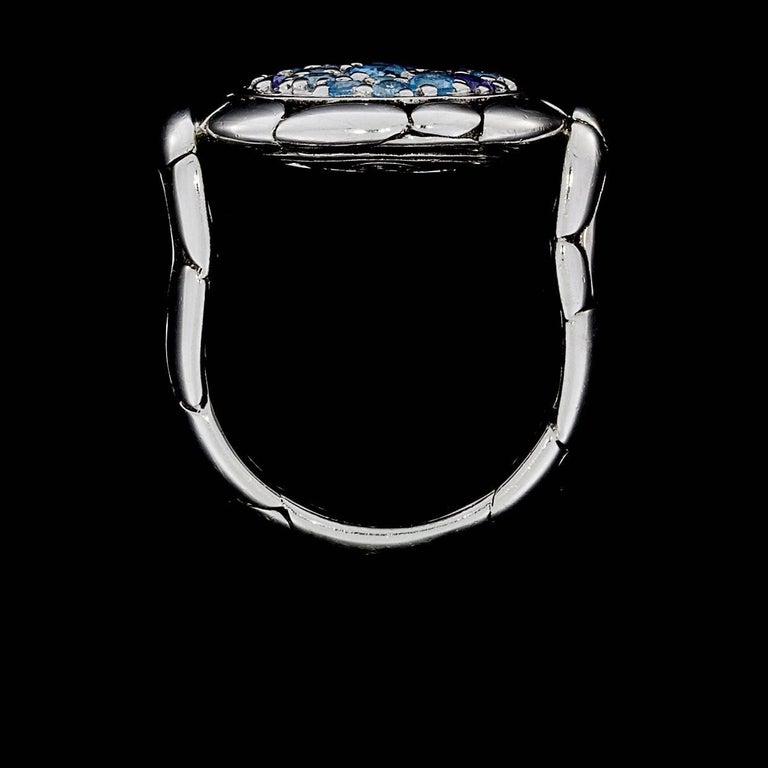 John Hardy Kali Pure Lavafire Sea Sterling Silver Ring with Blue Topaz ...