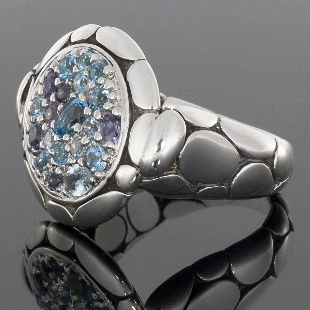 Each piece of John Hardy jewelry has been crafted in Bali since 1975. John Hardy is dedicated to creating timeless one-of-a-kind pieces that are brilliantly alive.

This beautiful & fun ring is from John Hardy's Kali collection. It is called the