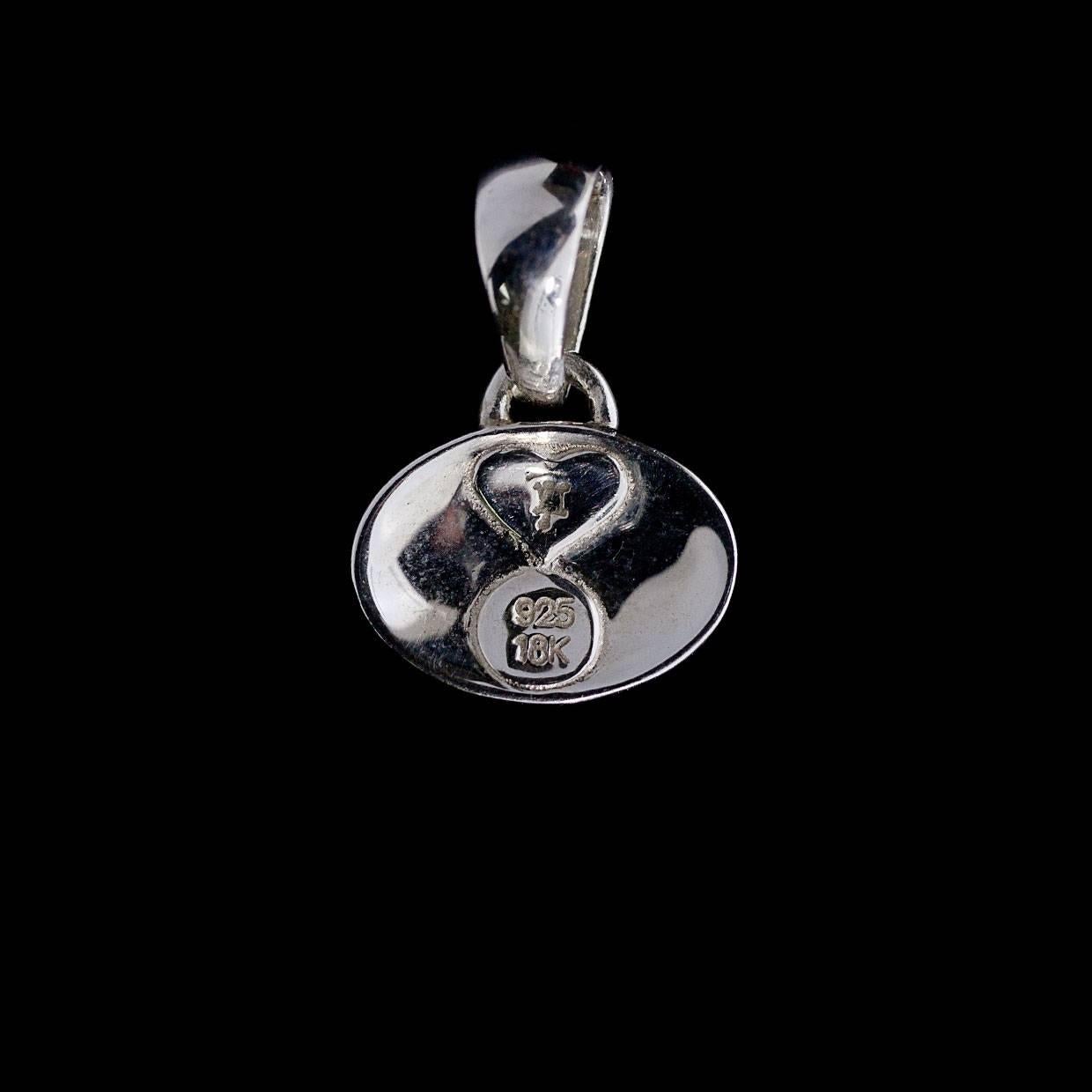 John Hardy Year of the Rabbit Sterling Silver 18 Karat Yellow Gold Pendant In Excellent Condition In Columbia, MO