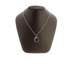 John Hardy Legends Naga Silver and Gold Hoop Dragon Pendant Necklace
