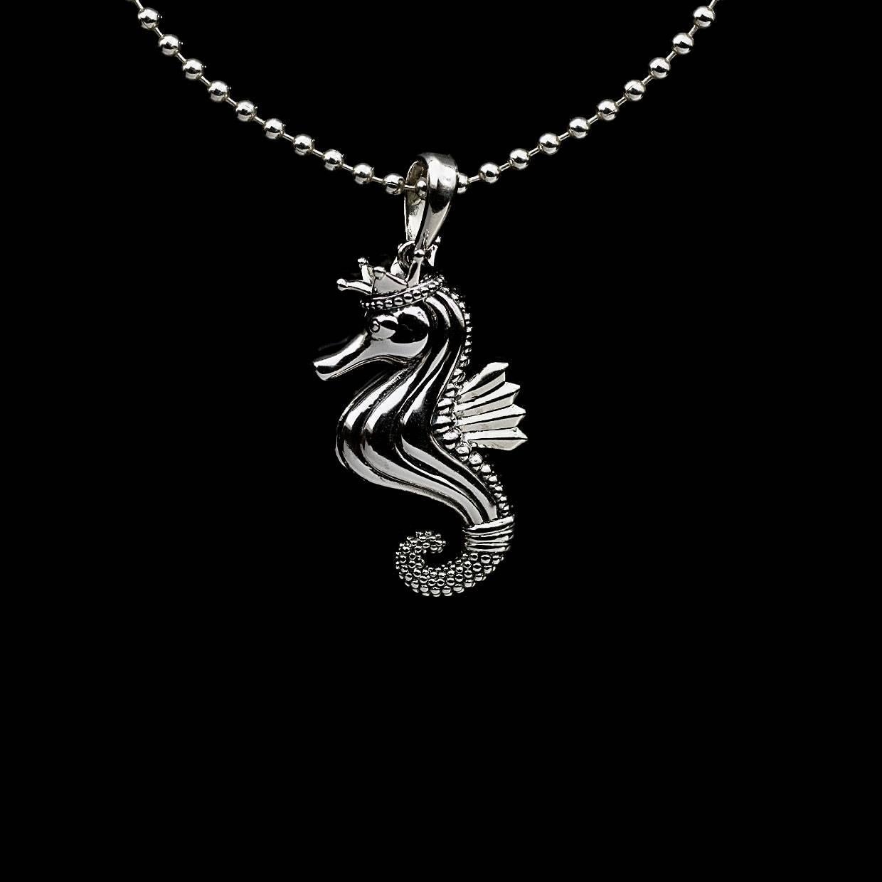 Women's or Men's Lagos Rare Wonders Seahorse Sterling Silver Pendant Necklace