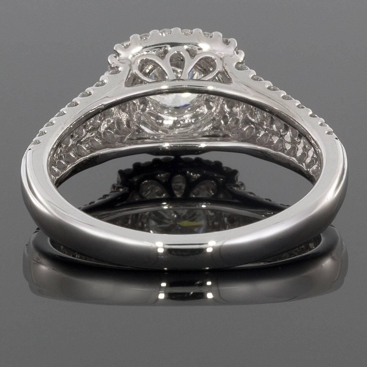 double row diamond engagement ring