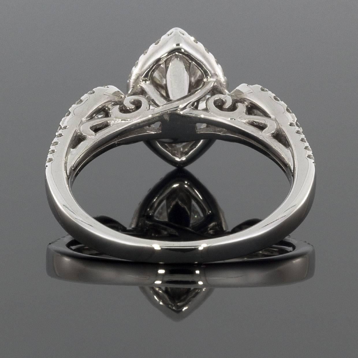 marquise and pear diamond ring