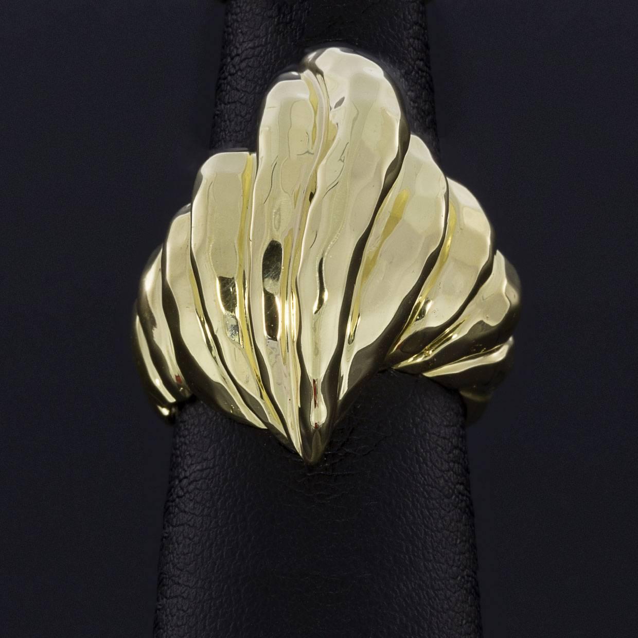 Henry Dunay Hammered Facets Collection Yellow Gold Ring 1