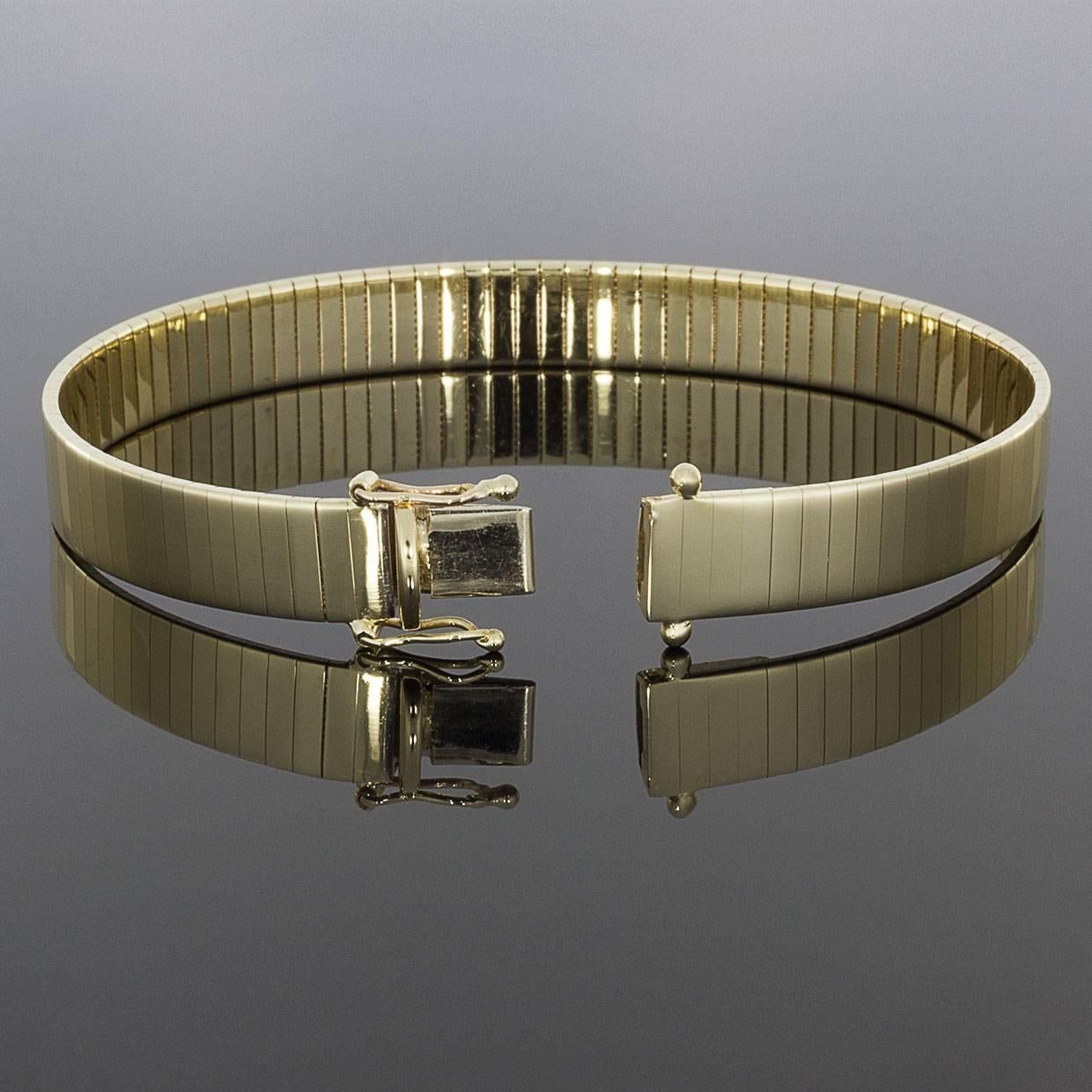 14 karat gold omega bracelet