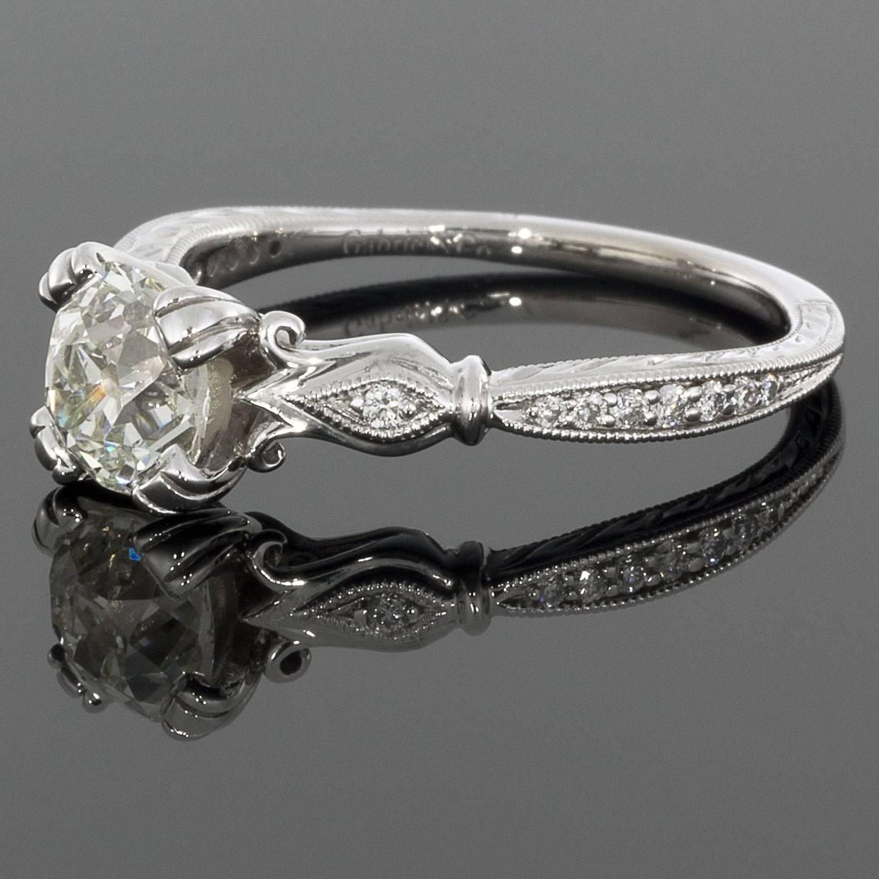 Details:
14K White Gold
1.08CT Old Mine shape diamond
0.09CTW diamond accents
Finger size 6.5
Reg. $5500
Comes in a beautiful presentation box
An adult signature will be required for delivery unless other arrangements are made prior to purchasing