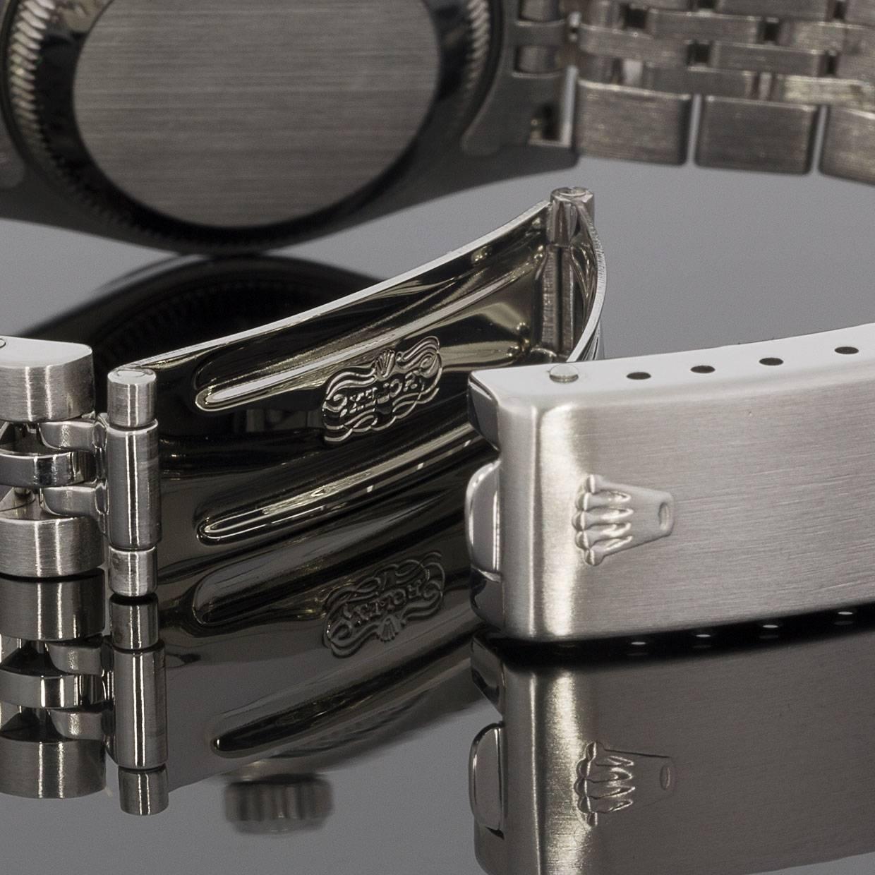 Women's Rolex Stainless Steel Datejust Custom Diamond Dial and Bezel wristwatch