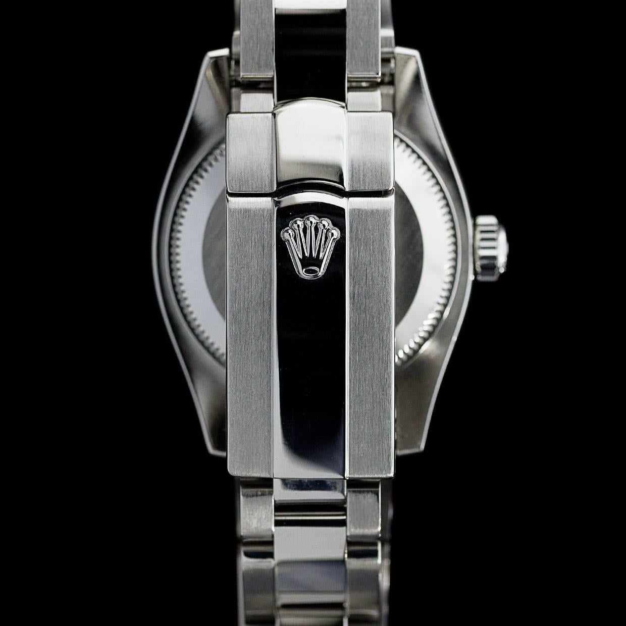 Women's Rolex Ladies Stainless Steel Datejust Rhodium Dial Wristwatch