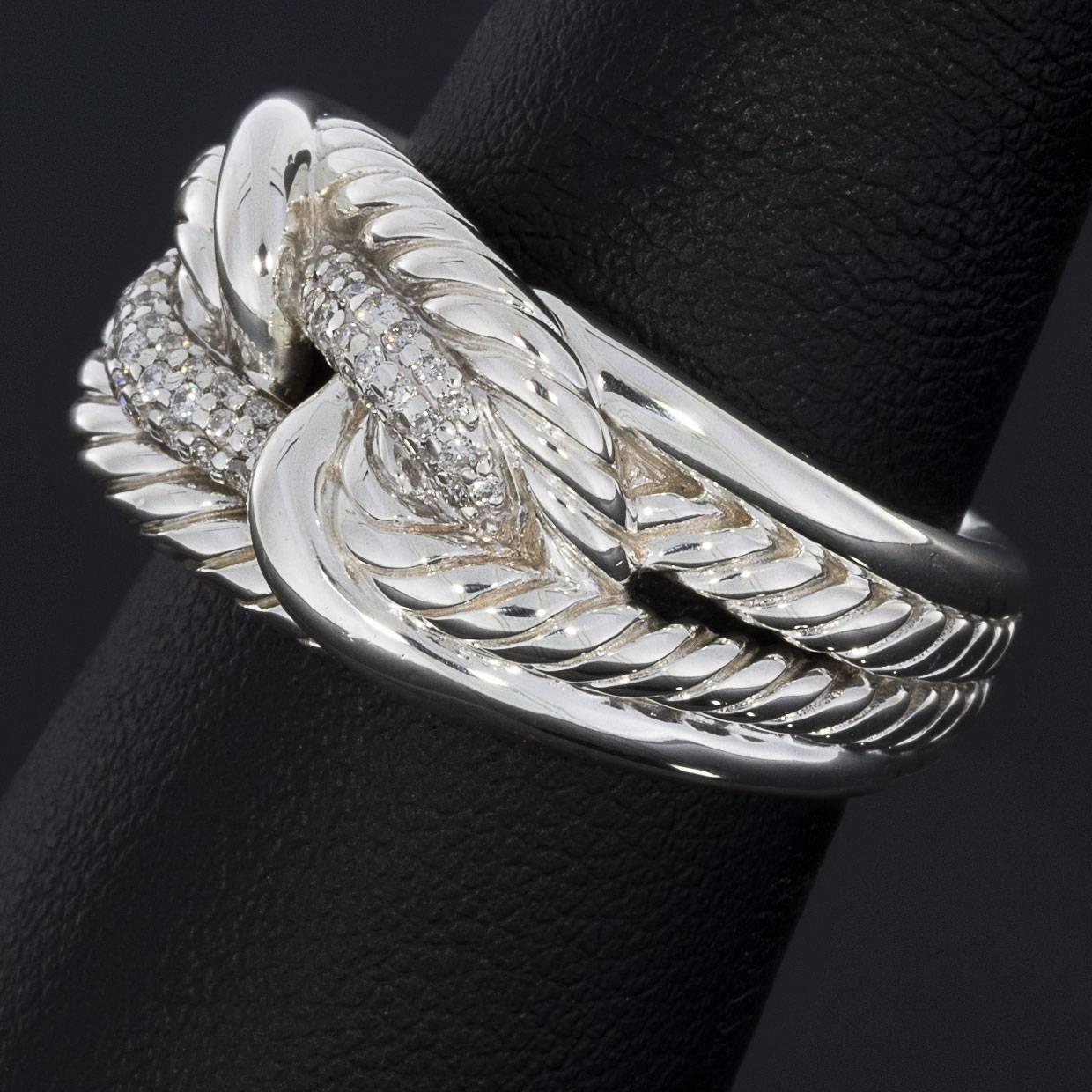 David Yurman .18 Carat Diamond Labyrinth Ring In Excellent Condition In Columbia, MO