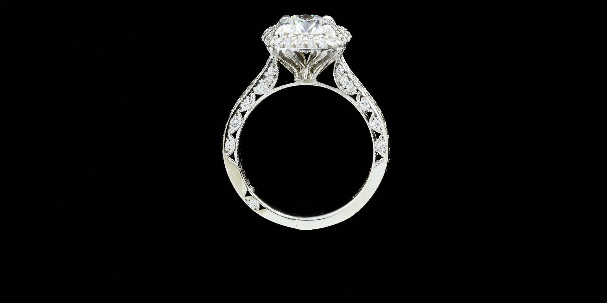Tacori 1.35 Carat GIA Cert Star 129 Diamond gold Ring In Excellent Condition In Columbia, MO