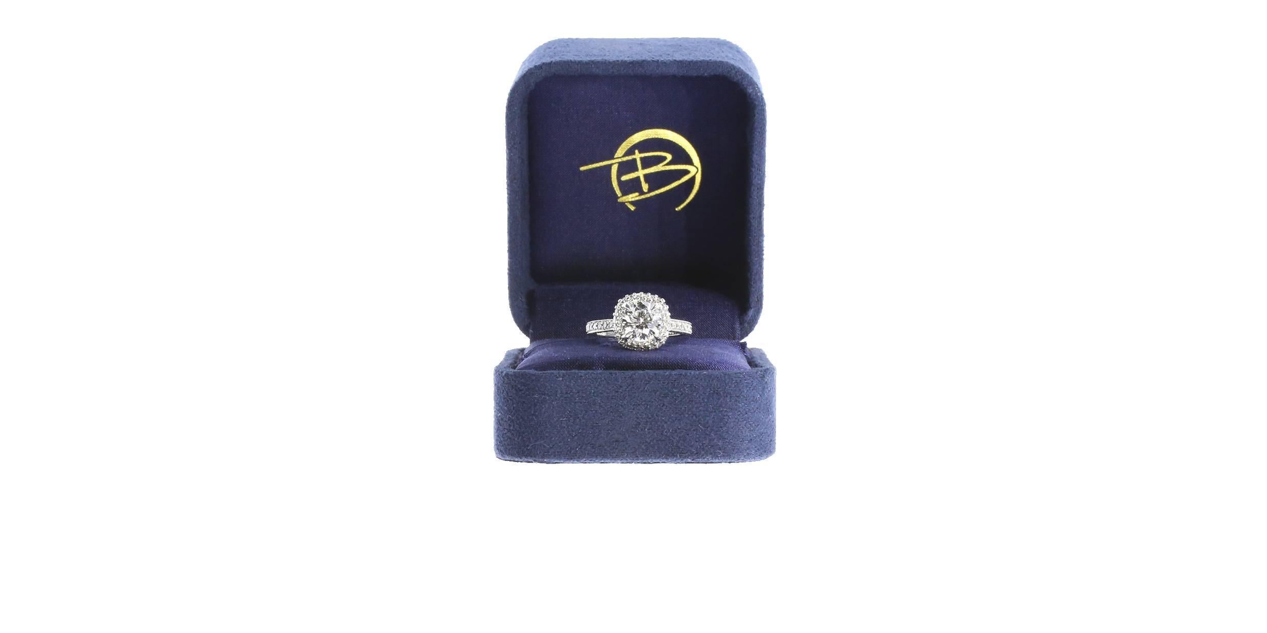 Women's Tacori 1.35 Carat GIA Cert Star 129 Diamond gold Ring