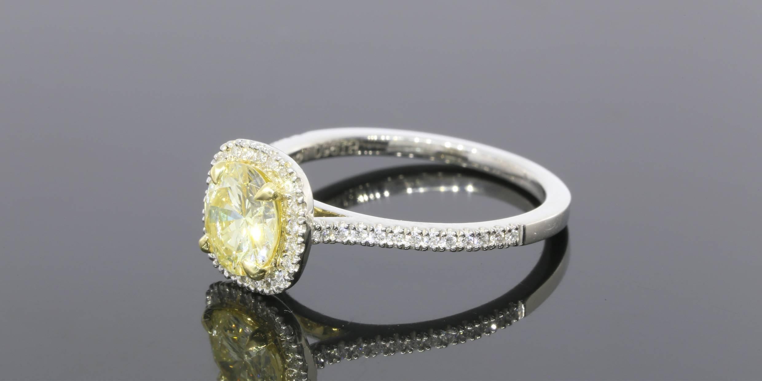 pale yellow engagement ring